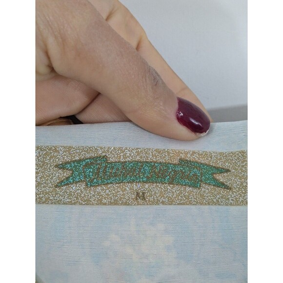 Michal Negrin Floral Cami Top Embellished Jewels Baroque Boho Chic Y2K Rare Sz M - Picture 2 of 15